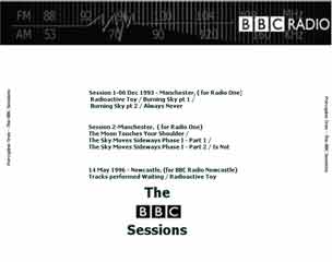 The BBC Sessions '93 / '95 / '96  Cover  (Back)